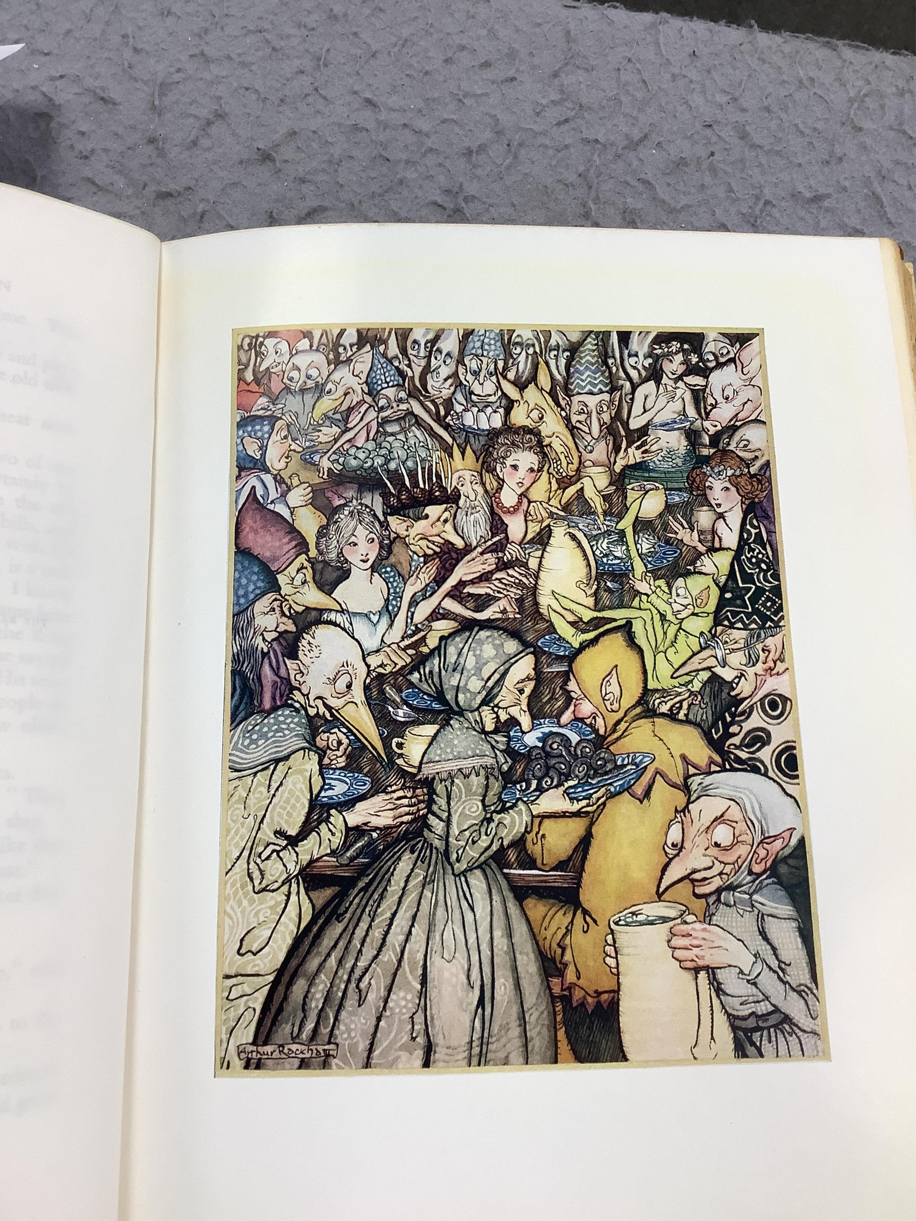 Rackham, Arthur - The Fairy Tales of the Brothers Grimm, one of 525, with 12 tipped-in colour plates, signed, George G. Harrup, London, 1932